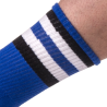 Barcode Berlin Chaussettes Half Fetish Stripes Bleu Noir Blanc